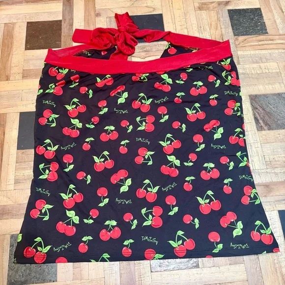 Cherry Patterned Halter Top - Picture 2 of 3